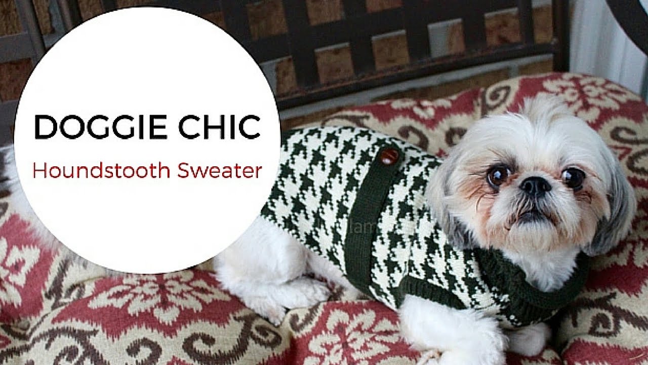 Dog Clothes | Dog Houndstooth Sweater