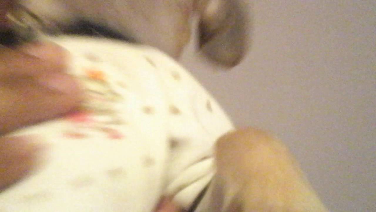 Dog has “fun” with baby clothes