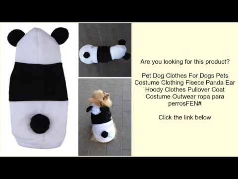 Pet Dog Clothes For Dogs Pets Costume Clothing Fleece Panda Ear Hoody Clothes Pullover Coat