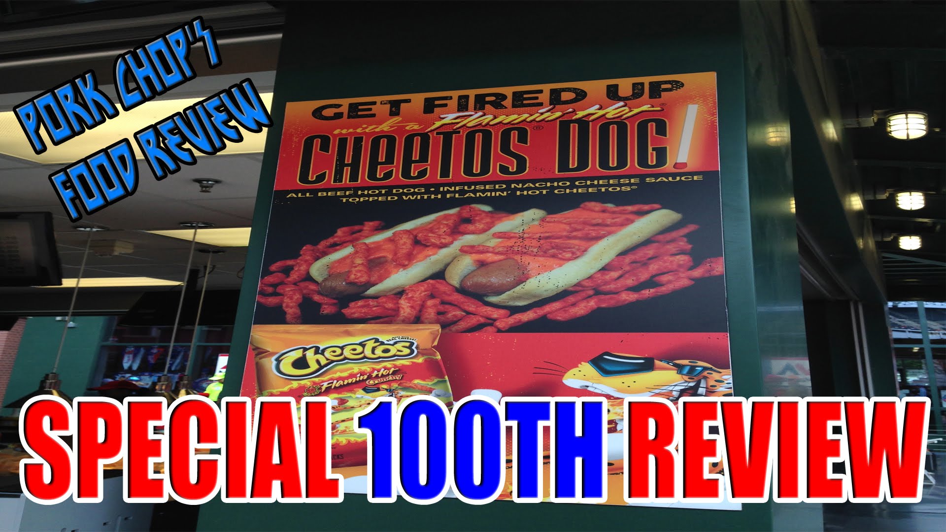 (SPECIAL 100TH REVIEW) Pork Chop’s Food Review: The Flaming Hot Cheetos Dog (Inside Globe Life Park)