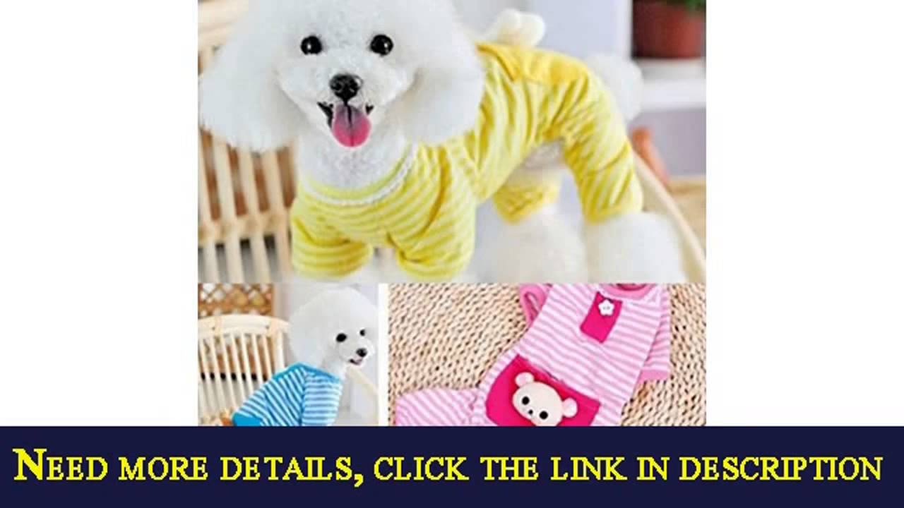 Urparcel Small Pet Dog Stripes Pajamas Coat Cat Puppy Clothes Apparel  Slide