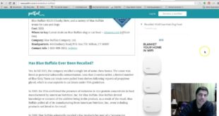 Blue Buffalo Dog Food Not Healthy For Pets