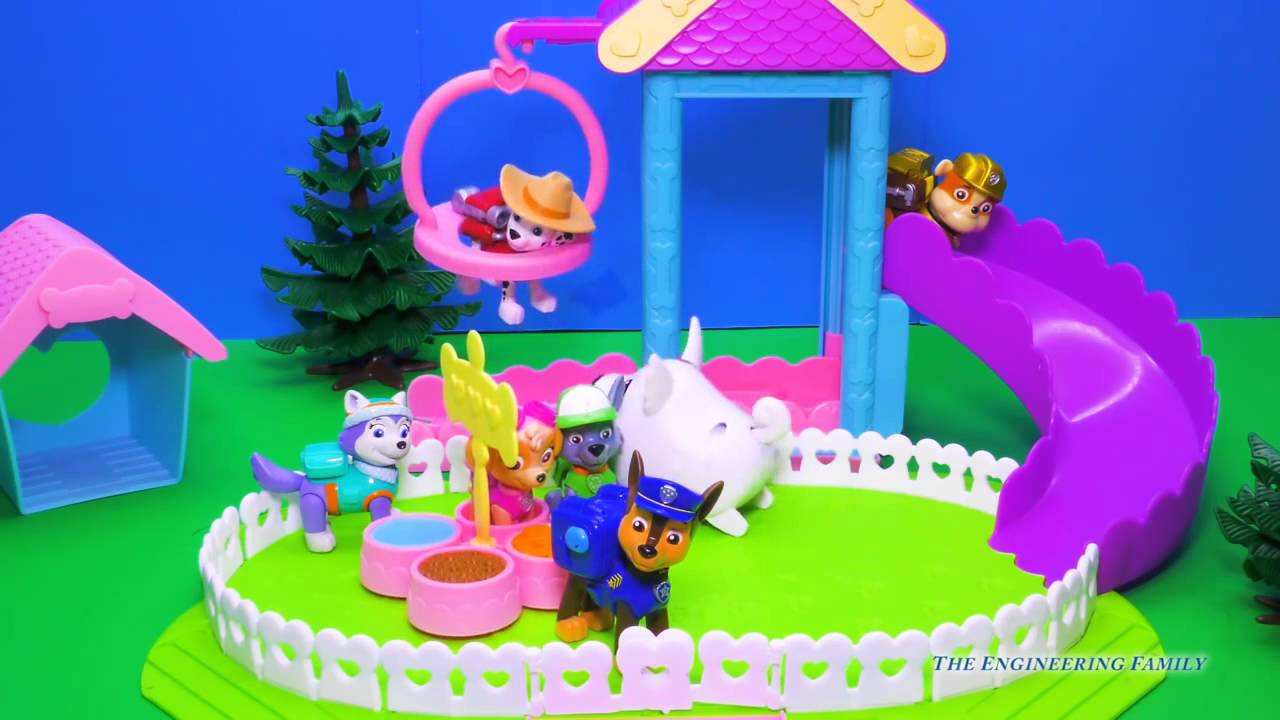 CHUBBY PUPPIES Dog Park Chubby Puppy + Paw Patrol + Wiggles Video Toys Unboxing
