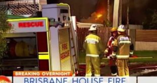 Dog’s barking saves sleeping family from burning house in Brisbane