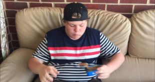 eating dog food and scooter whip to the ankle