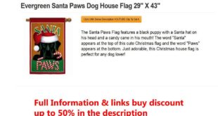 Evergreen Santa Paws Dog House Flag 29″ X 43″