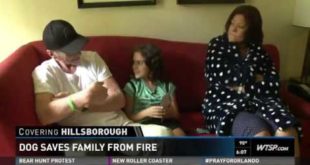 Family Says Barking Dog Saved Their Lives From Devestating House Fire