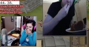 Gross Gore eats dog food for Charity