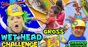 GROSS WET HEAD CHALLENGE! Fish Oil, Spit, Old Food & Pickles (Nasty FUNnel Vision Extreme Kids Fun)