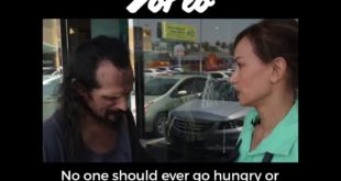 Homeless Man Eating Dog Food