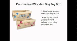 Personalised Wooden Dog Toy Box