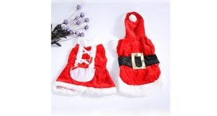 Pet Christmas Clothes Outwear Coat Apparel Puppy Dog Santa Claus Costume Hoodie