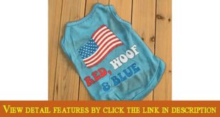 Summer Apparel Puppy Dog dog pet clothes summer the usa flag vest slee Top