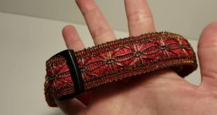 Victorian Red Dog Collar