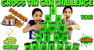 TMNT TIN CAN CHALLENGE | I ATE DOG FOOD YUCK! | Gross Surprise Foods